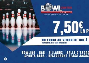 Bowling à 7,50€ la partie : du 5 au 22 avril 2025 
